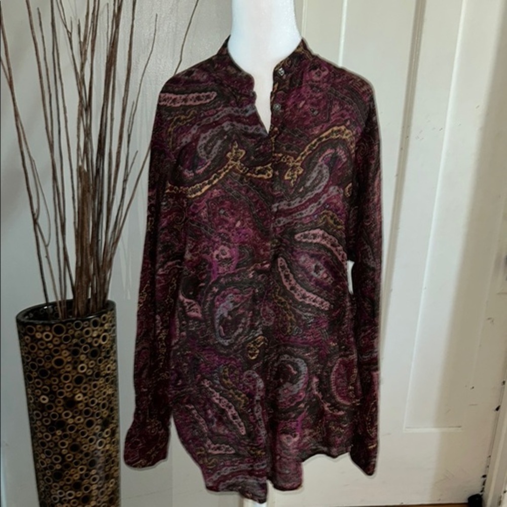 Lauren Ralph Lauren. Paisley Long Sleeve Women's Top
